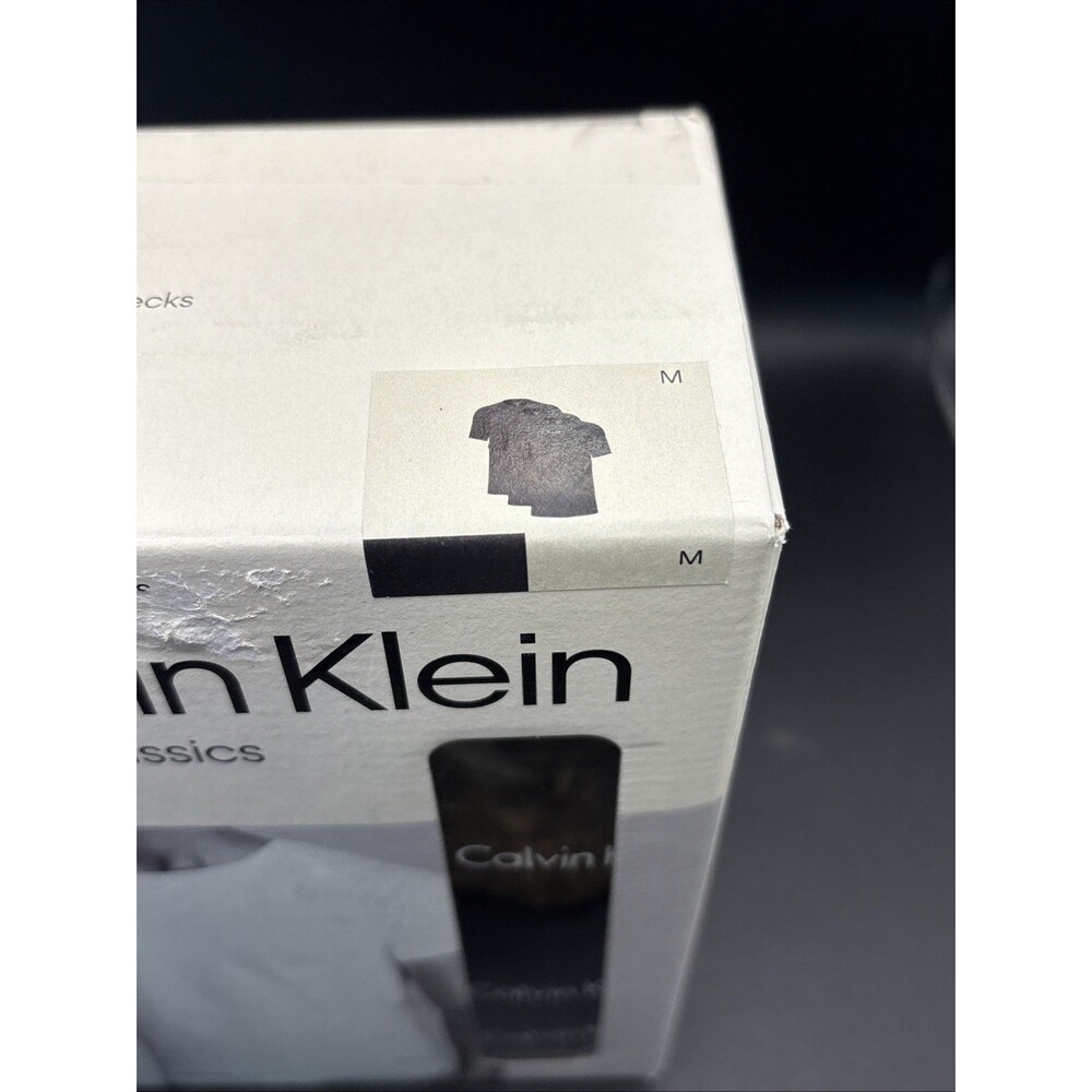 NEW 3 CALVIN KLEIN CLASSIC SHORT SLEVES 100% SOFT COTTON CREW NECK Medium BLACK - Picture 2 of 5